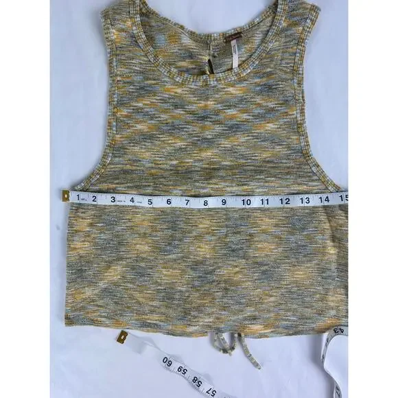 Free People Best of Us Knit Tank Top Warm Sky Tan Medium Boho Minimalist Neutral - Picture 6 of 9